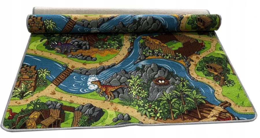 Bez Marki DYWAN ULICE MIASTO DINO 200x240 Dinozaury T-REX