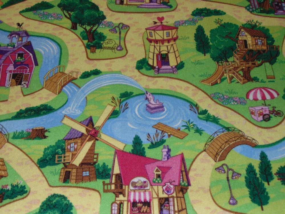Bez Marki Dywan vaikams Candy Town Baśniowy Świat 100x200