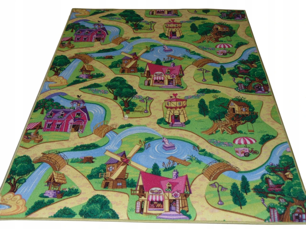 Bez Marki Dywan vaikams Candy Town Baśniowy Świat 100x200