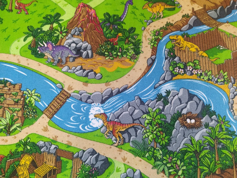Bez Marki Dywan vaikams DINO DINOZAURY 150x200