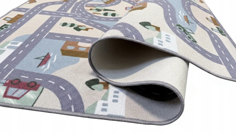 Bez Marki Dywan vaikams SCANROAD MIASTO AUTA BUDYNKI DO ZABAWY 120x180