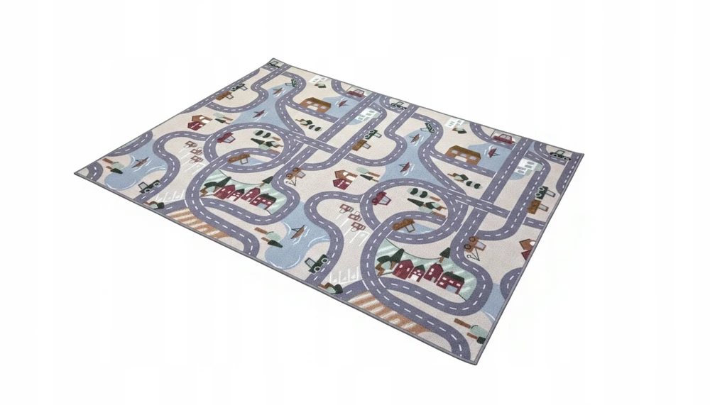 Bez Marki Dywan vaikams SCANROAD MIASTO AUTA BUDYNKI DO ZABAWY 160x230