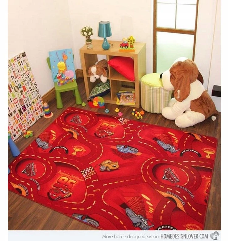 Bez Marki Dywanik dziecięcy Disney CARS – Zygzak McQueen dydis 200x350 raudona