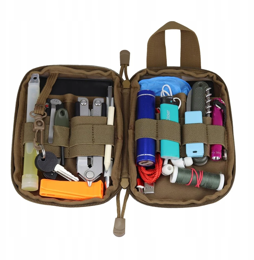 Bez Marki Edc organizatorius su Molle sistemomis, pilkos spalvos Cordura