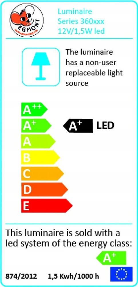 Bez Marki Egmont Toys Led naktinė lemputė "kiškutis" 25cm