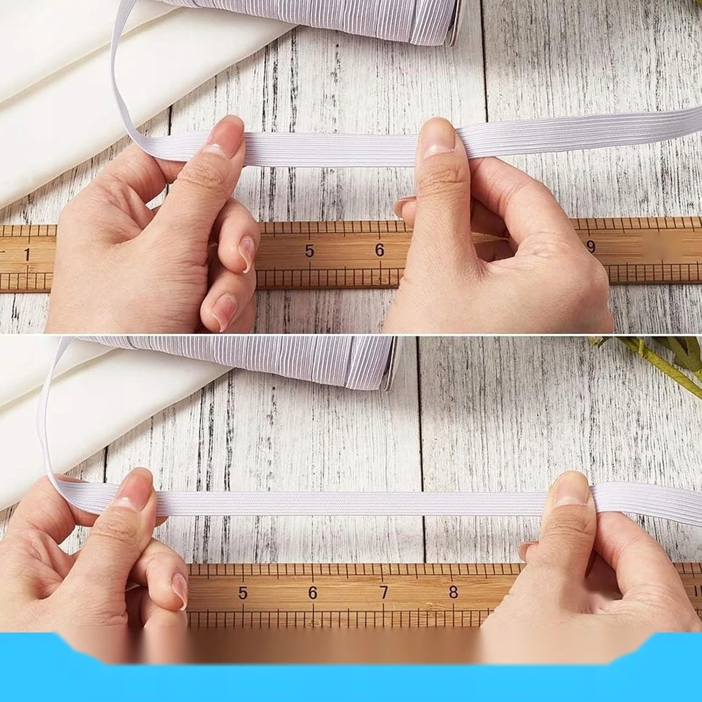 Bez Marki ELASTINĖ JUOSTA 73M 10MM BALTAI AUDINIAI STIPRUS AUDINIAI PRIEDAI