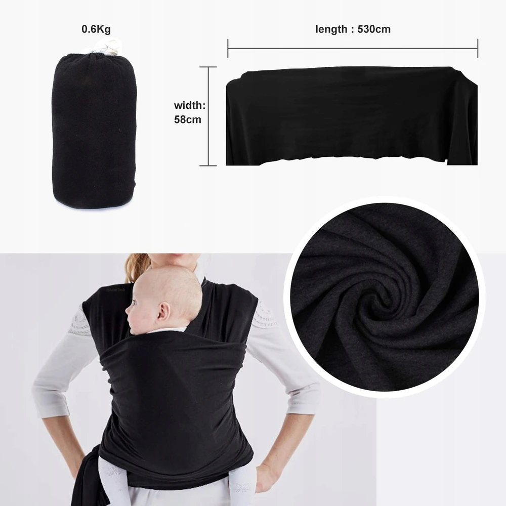 Bez Marki ELASTINGAS ĮVYNĖLIS VAIKAMS NUO GIMIMO NEŠĖTI 3-15KG, 0,58X5,3M