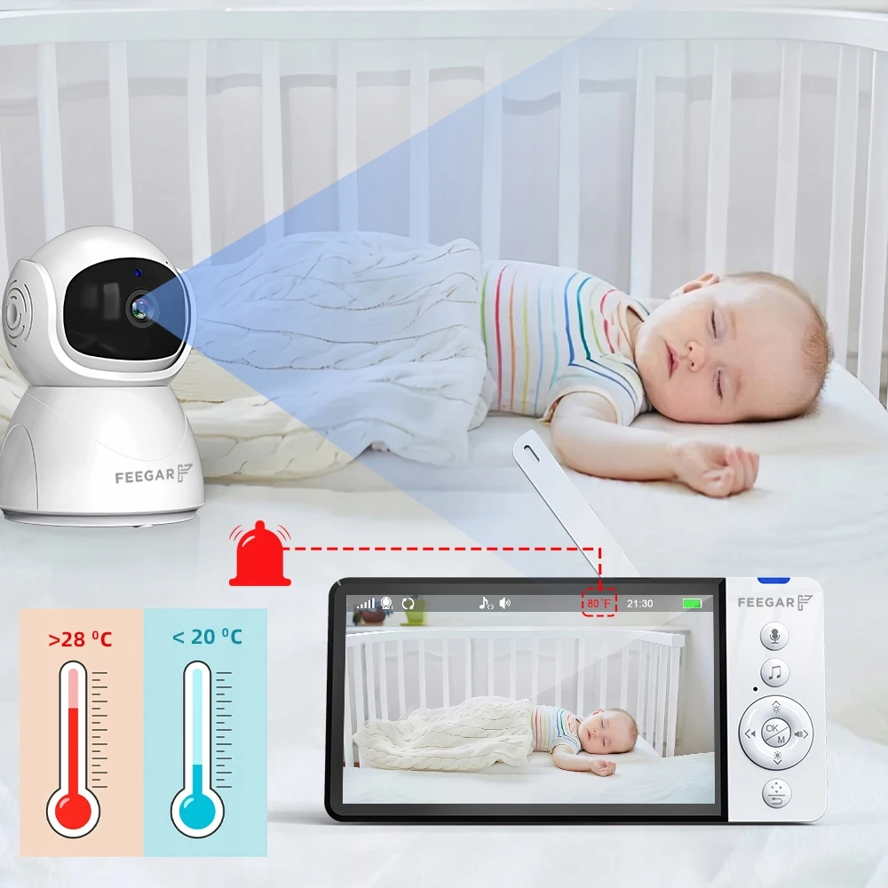 Bez Marki ELECTRONIC NANNY Feegar DVI kamera LCD 5 colių 5000 mAh ZOOM Įrašymas