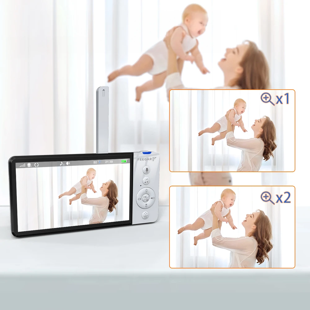 Bez Marki ELECTRONIC NANNY Feegar DVI kamera LCD 5 colių 5000 mAh ZOOM Įrašymas