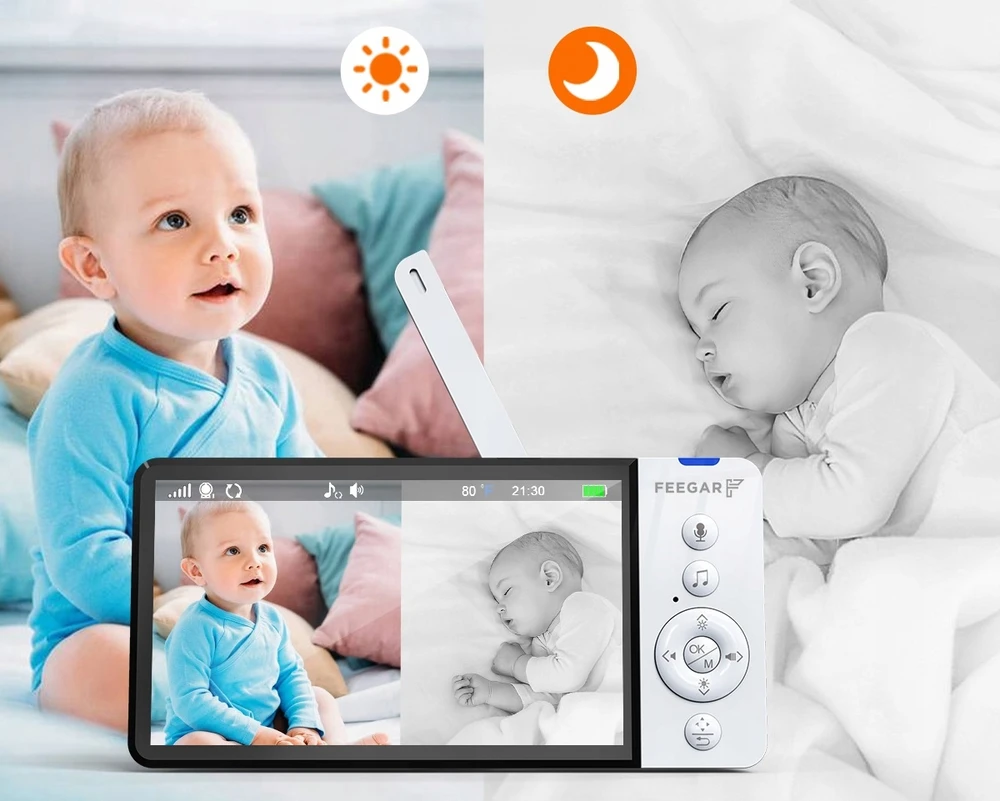 Bez Marki ELECTRONIC NANNY Feegar DVI kamera LCD 5 colių 5000 mAh ZOOM Įrašymas