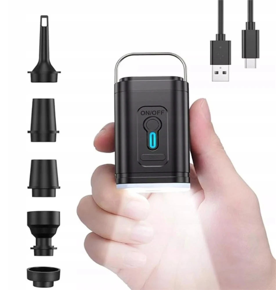 Bez Marki Elektrinė pompa su Led žibintu, 3in1, Usb įkrovimas