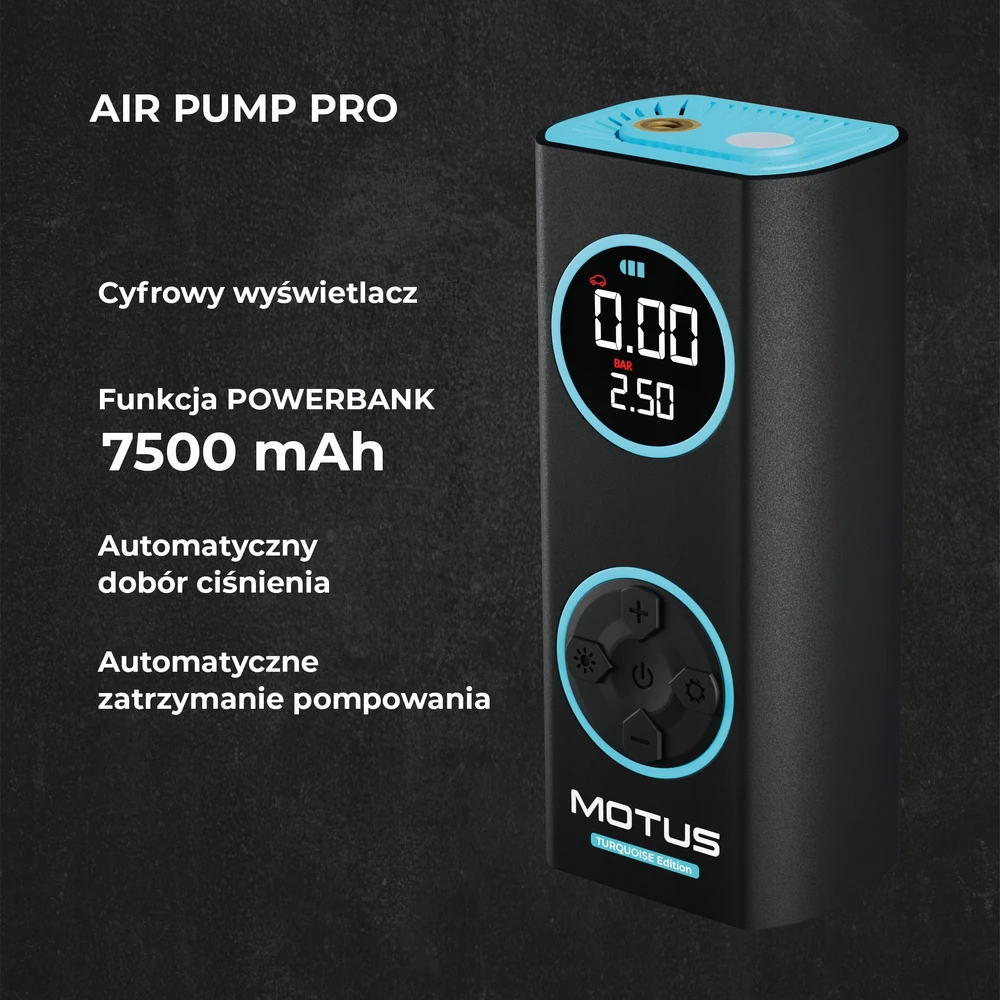 Bez Marki Elektrinė pompikė Motus Airpump Pro, 96w, 7500 Mah, turkio spalvos