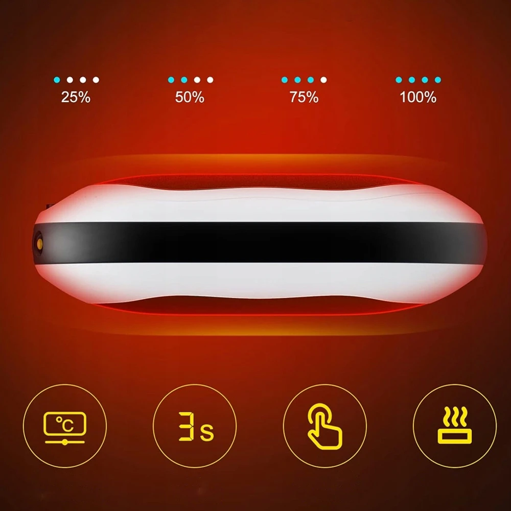 Bez Marki Elektrinis rankų šildytuvas Powerbank 10000Mah žibintuvėlis Massage 4in1 LCD