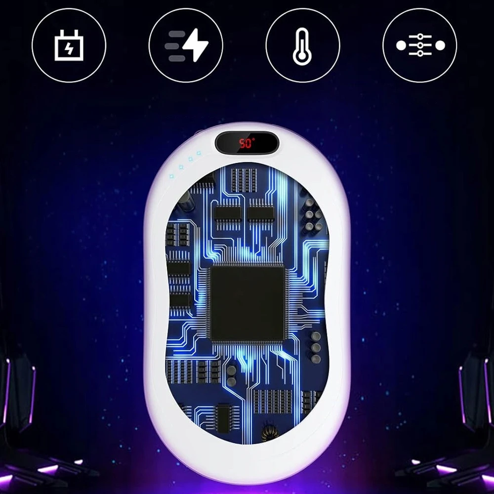 Bez Marki Elektrinis rankų šildytuvas Powerbank 10000Mah žibintuvėlis Massage 4in1 LCD