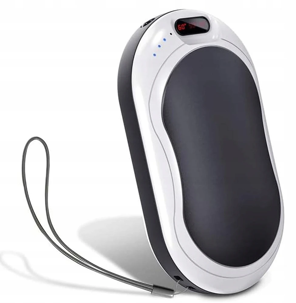 Bez Marki Elektrinis rankų šildytuvas Powerbank 10000Mah žibintuvėlis Massage 4in1 LCD