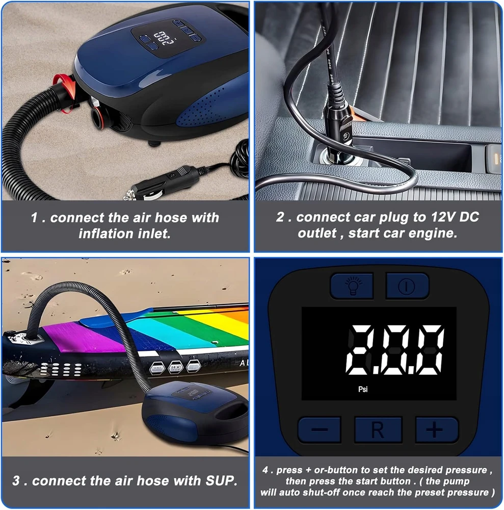 Bez Marki Elektrinis Sup siurblys Ruitx 20 Psi, 12v, automatinis išjungimas