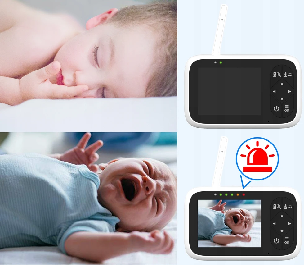 Bez Marki ELEKTRONINĖ AUKLĖS KAMEROS LULLASES LIVE LCD MONITORIAUS ZOOM BABY