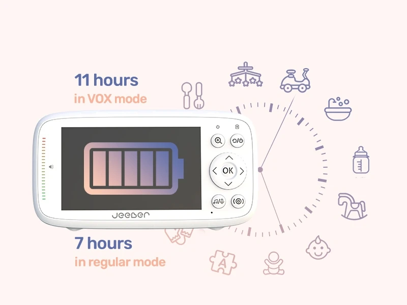 Bez Marki Elektroninis kūdikio monitorius su 2K kamera 4 colių WiFi monitoriaus verksmo aptikimo termometras