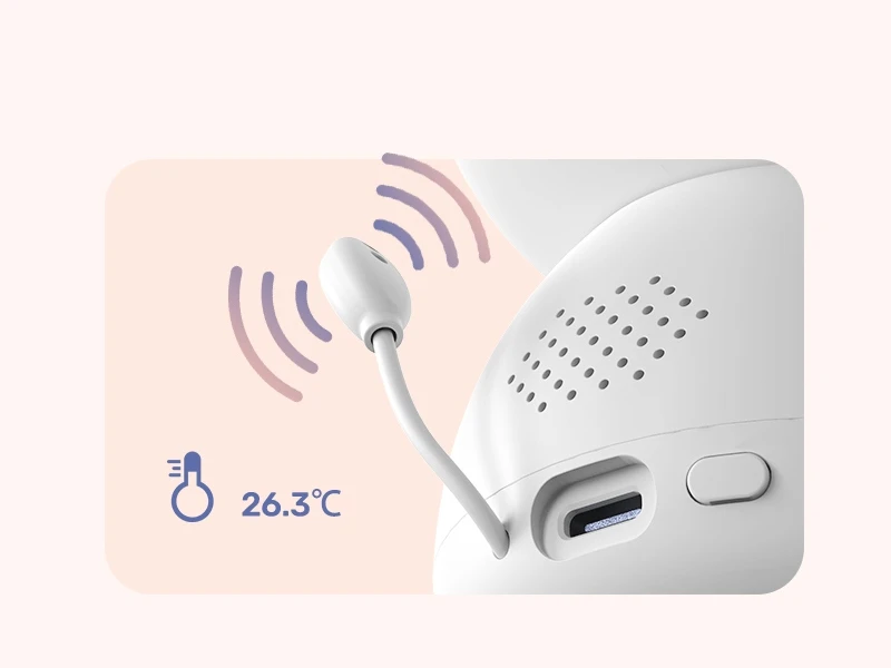 Bez Marki Elektroninis kūdikio monitorius su 2K kamera 4 colių WiFi monitoriaus verksmo aptikimo termometras