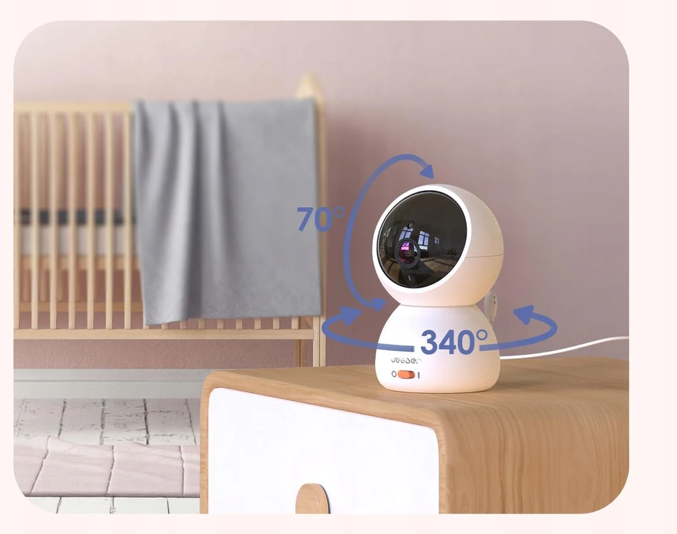 Bez Marki Elektroninis kūdikio monitorius su 2K kamera 4 colių WiFi monitoriaus verksmo aptikimo termometras