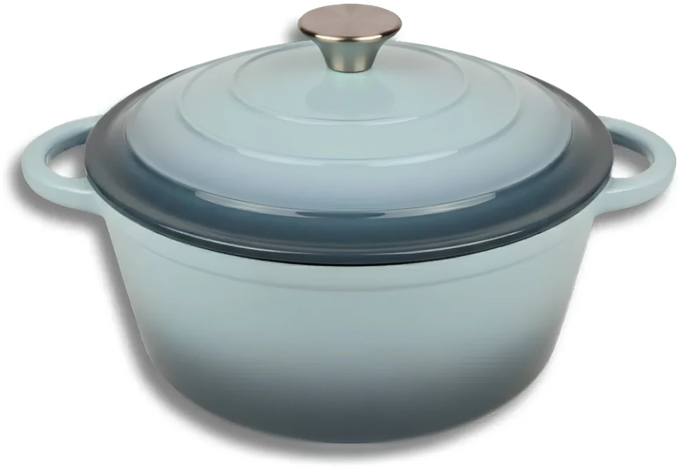 Bez Marki Emaliuotas ketaus puodas HAGE 4L 24 cm jūros druska Indukcinė dujinė orkaitė