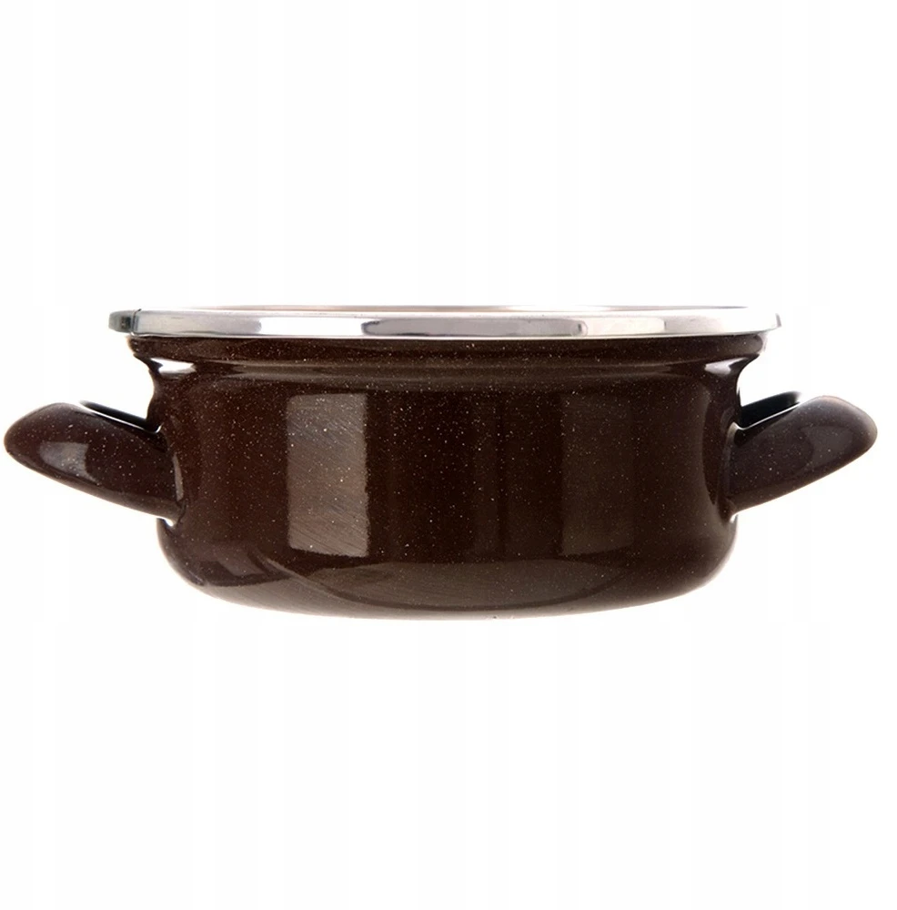 Bez Marki Emaliuotas puodas tradiciniam maisto ruošimui, dujų indukcija, 14 cm, 600 ml