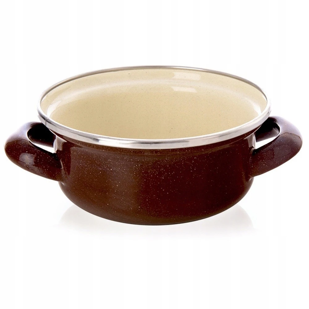 Bez Marki Emaliuotas puodas tradiciniam maisto ruošimui, dujų indukcija, 14 cm, 600 ml