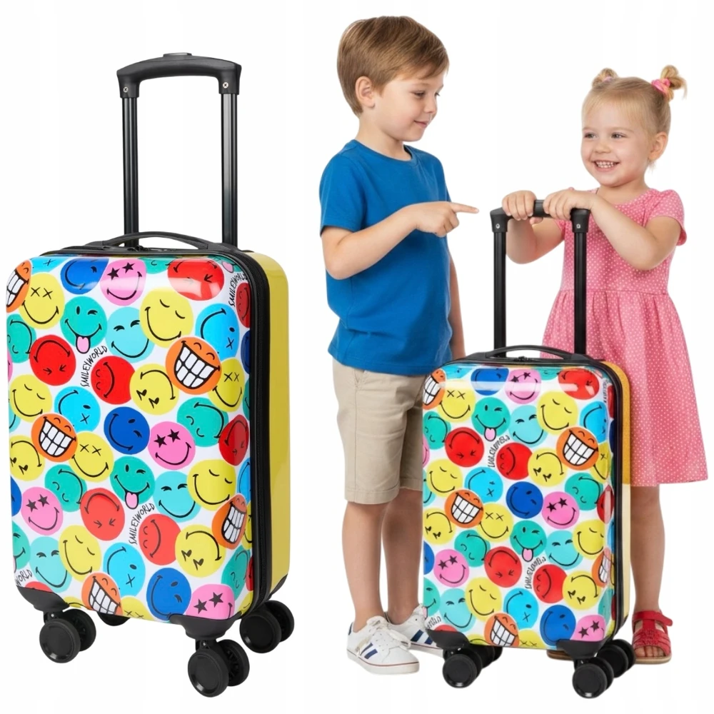 Bez Marki EMOJI HARD TRAVEL CABIN LAGAMINAS VAIKAMS 50 cm
