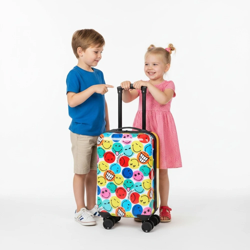 Bez Marki EMOJI HARD TRAVEL CABIN LAGAMINAS VAIKAMS 50 cm