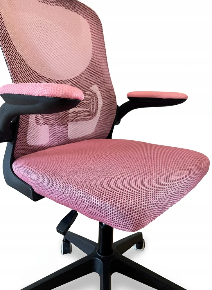 Bez Marki ERGONOMICZNY FOTEL BIUROWY SUKAMASIS MIKROSIATKA FIBI ROŽINĖ- JUODA