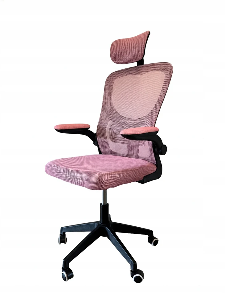 Bez Marki ERGONOMICZNY FOTEL BIUROWY SUKAMASIS MIKROSIATKA FIBI ROŽINĖ- JUODA