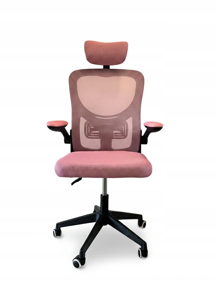 Bez Marki ERGONOMICZNY FOTEL BIUROWY SUKAMASIS MIKROSIATKA FIBI ROŽINĖ- JUODA