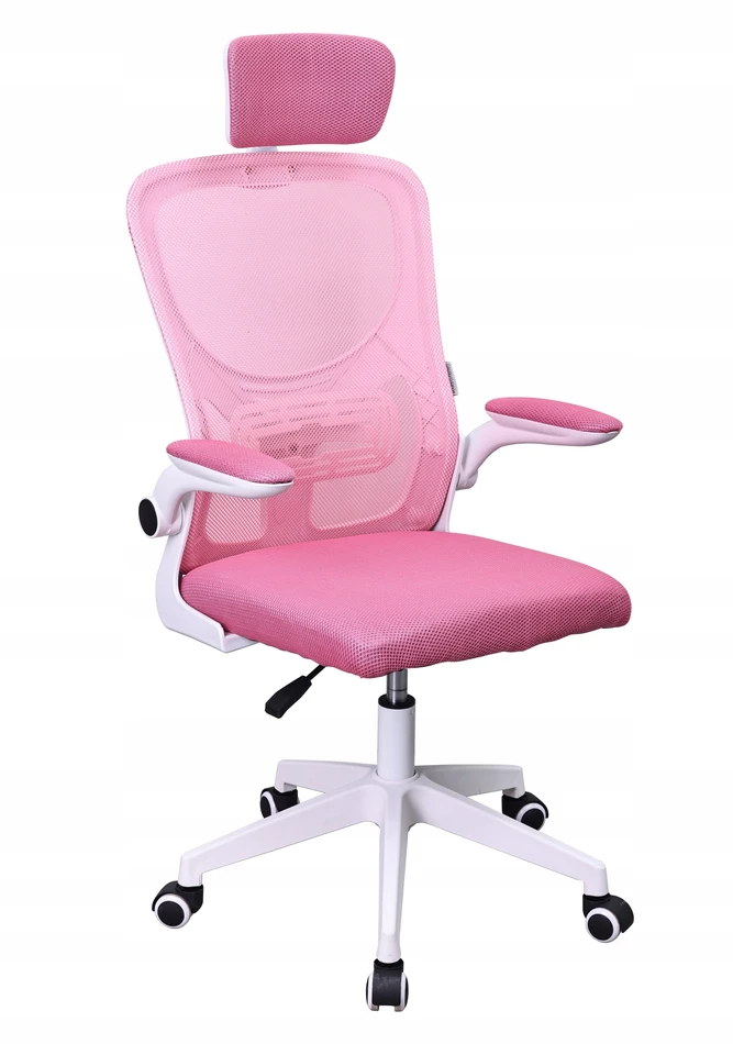 Bez Marki ERGONOMICZNY FOTEL BIUROWY SUKAMASIS MIKROSIATKA FIBI ROŽINĖ