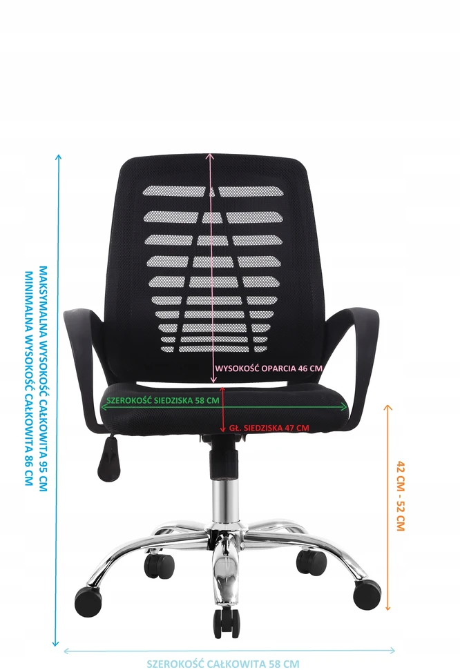 Bez Marki ERGONOMICZNY FOTEL SUKAMASIS Kėdė BIUROWE NEST JUODA