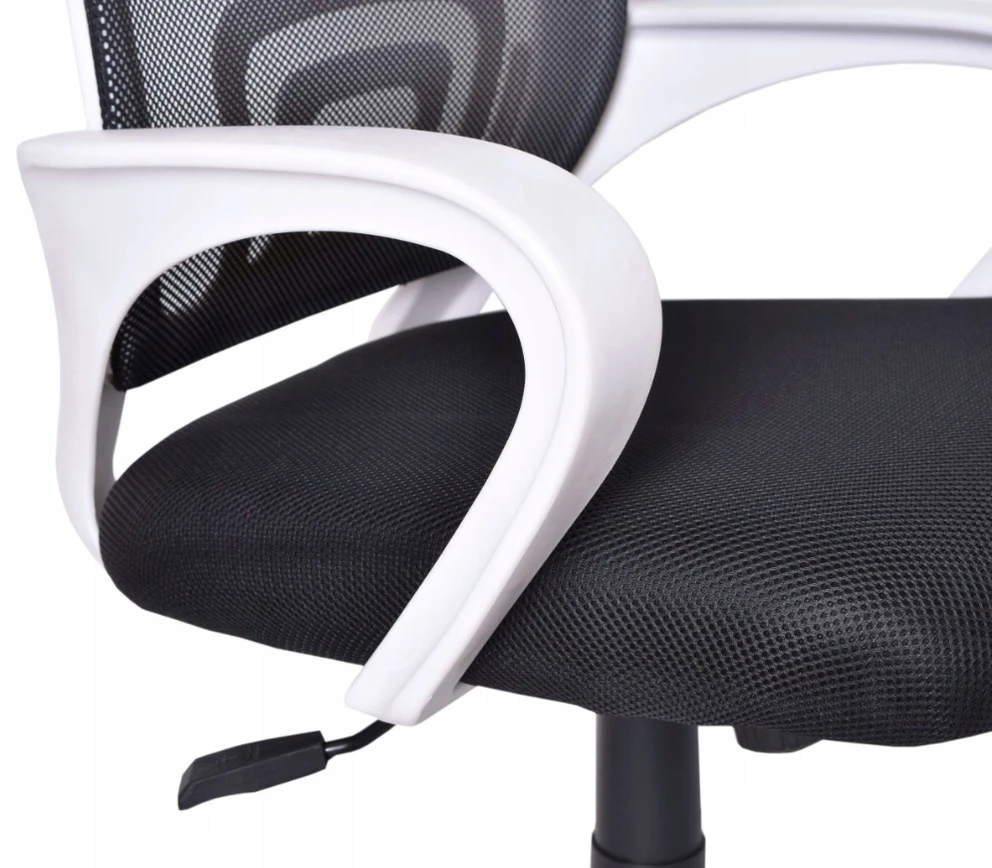 Bez Marki ERGONOMICZNY FOTEL SUKAMASIS Kėdė BIUROWE LILY JUODA-Baltas JUODA
