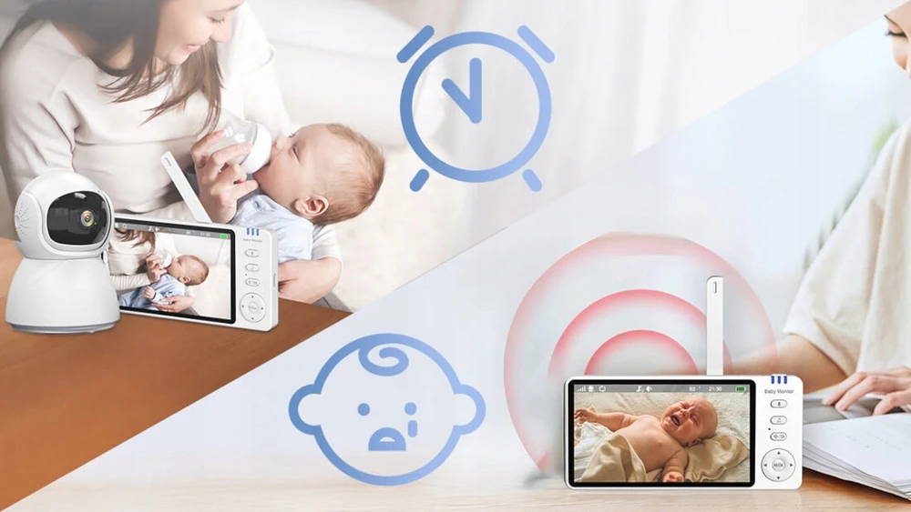 Bez Marki Extralink Reya | Mobili auklė | MO570 su monitorem 5' VOX 2,4 GHz