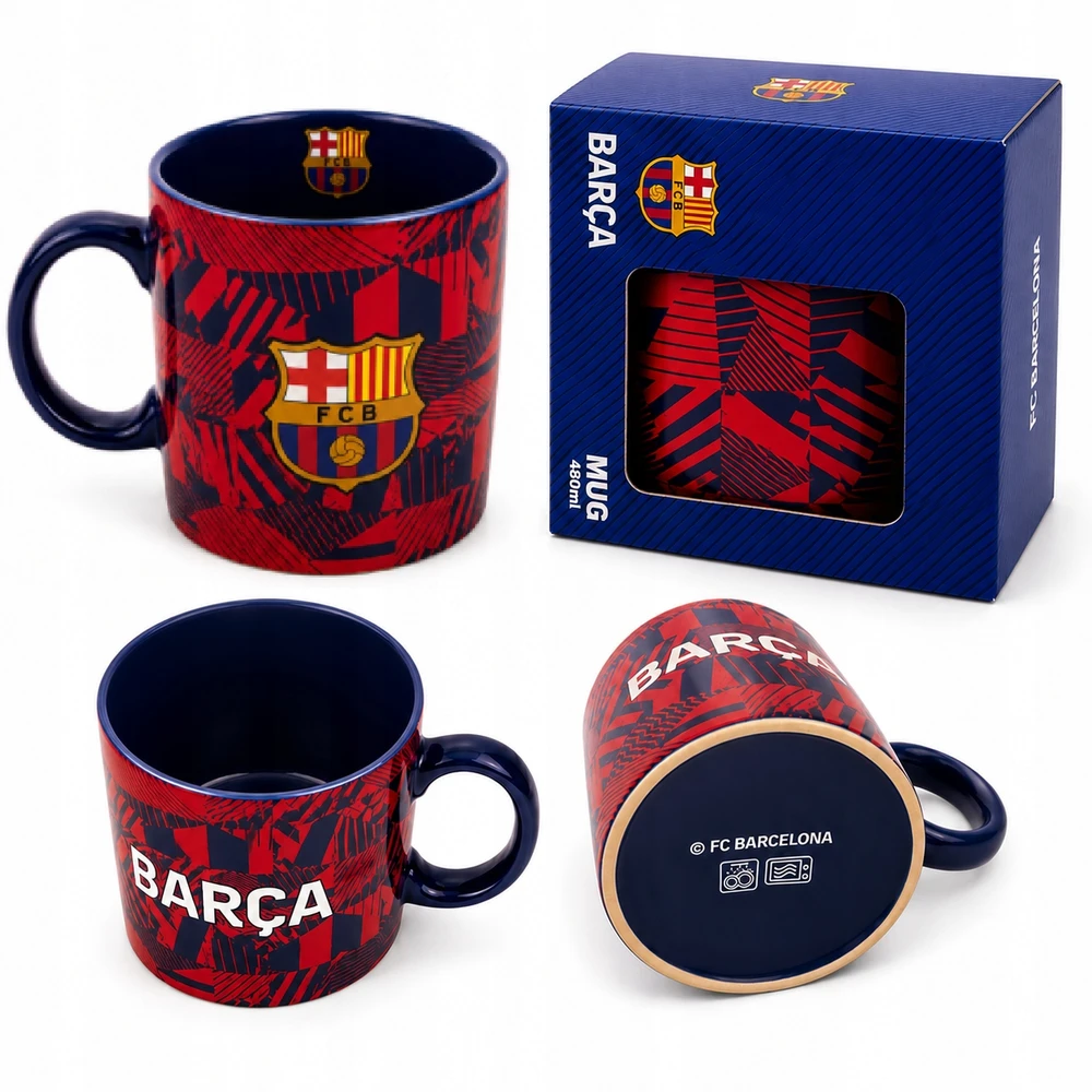 Bez Marki FC Barcelona Keraminis puodelis su rankena Licencijuotas LaLiga 480 ml