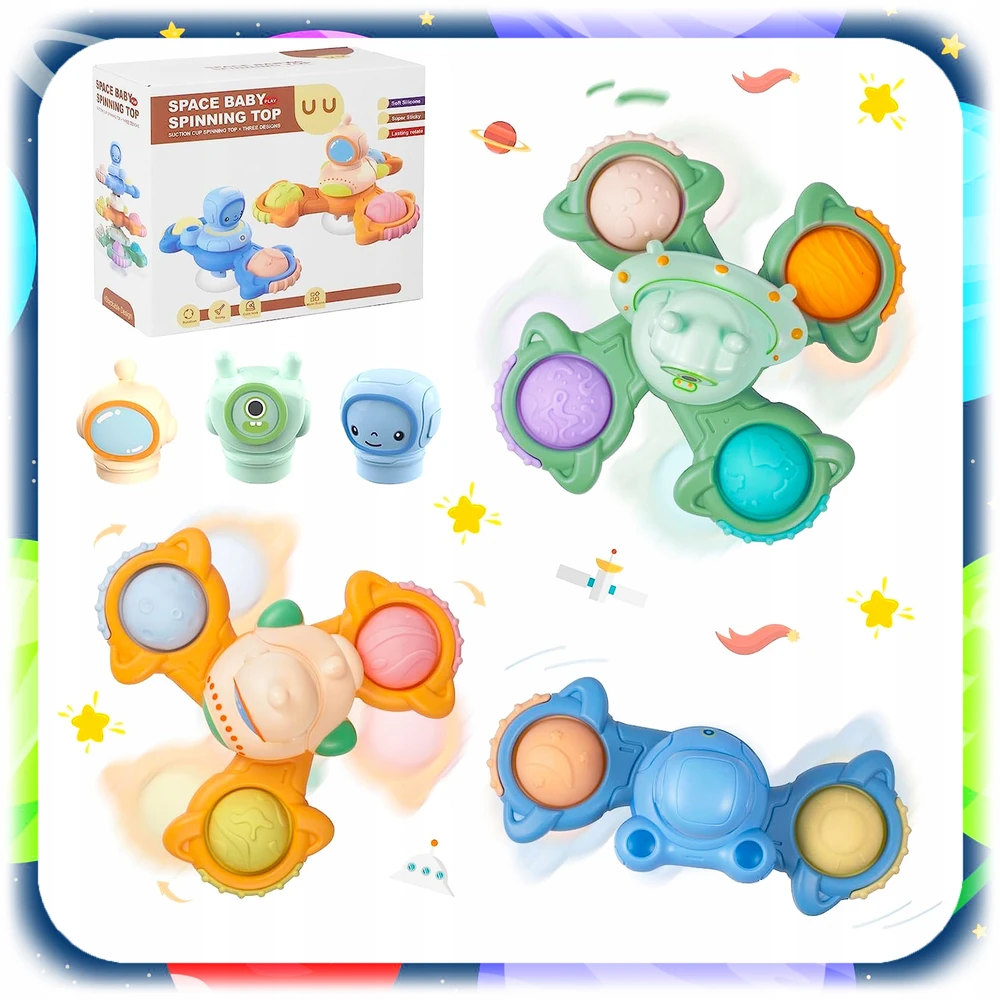 Bez Marki FIDGET SPINNER SU SIURBUČIU JUTIMU ŽAISLAIS 3 VONĖLIŲ VONIA VAIKAMS