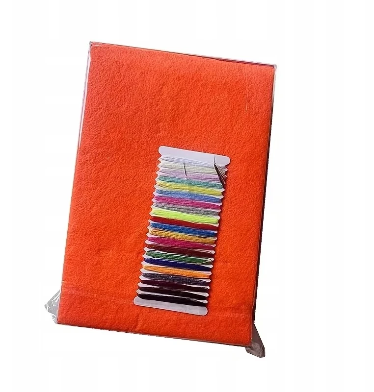 Bez Marki Filc dekoracyjny 1mm 40 vnt mix kolorów 20x30cm + komplektas nici 42szt