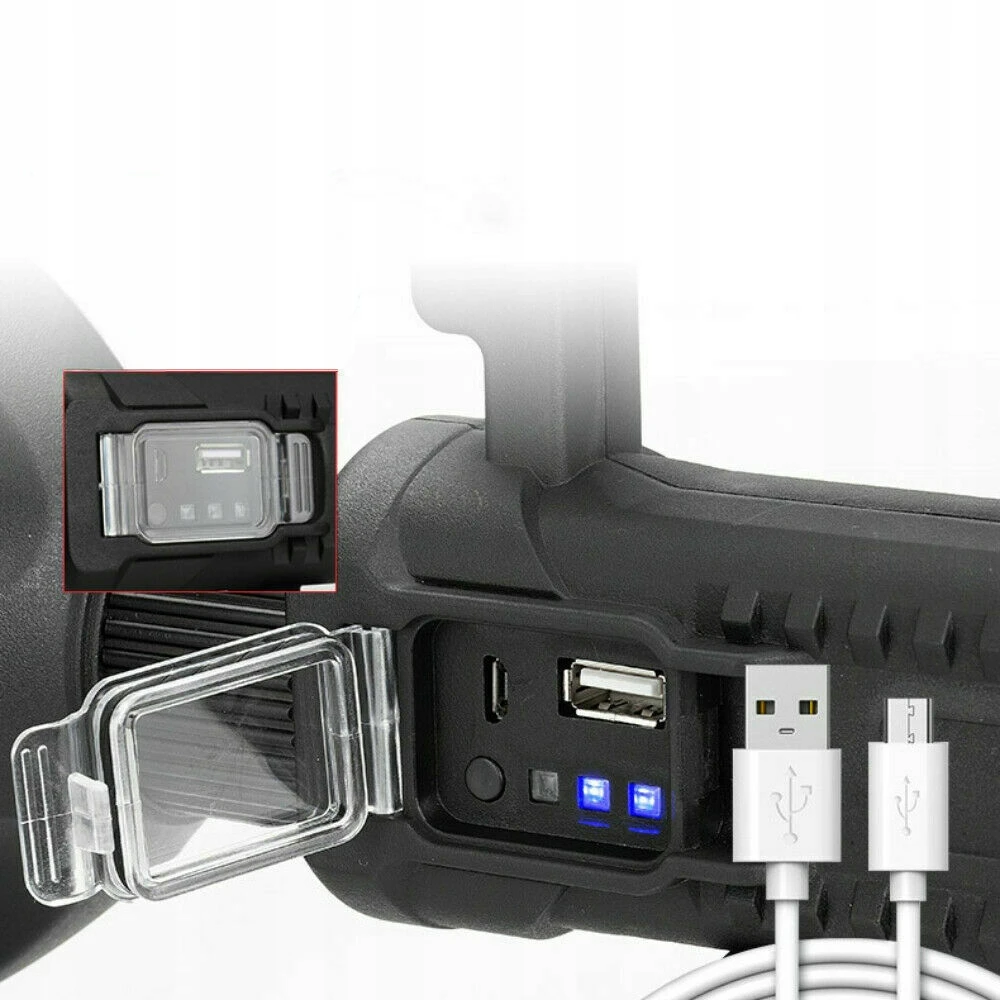 Bez Marki FLASHLIGHT prožektorių stovas POWERFUL LED XHP50 USB