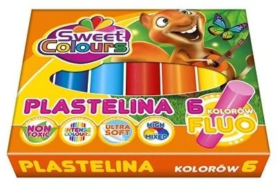 Bez Marki Fluorescencinė plastilino masė vaikams, 6 spalvos