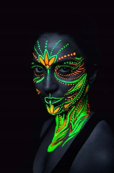 Bez Marki Fluorescencinės dažų rinkinys veidui ir kūnui, 10 spalvų