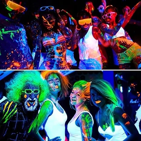 Bez Marki Fluorescencinės dažų rinkinys veidui ir kūnui, 10 spalvų