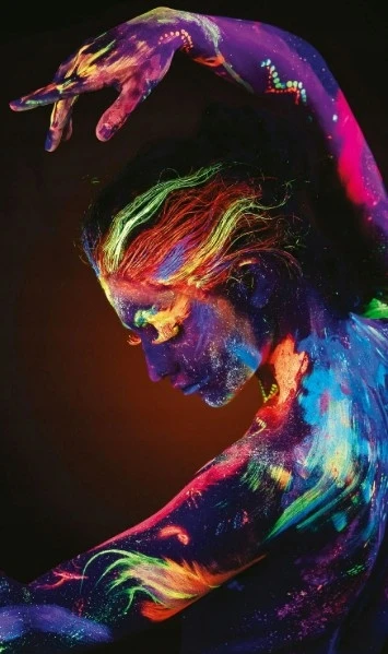 Bez Marki Fluorescencinės dažų rinkinys veidui ir kūnui, 10 spalvų