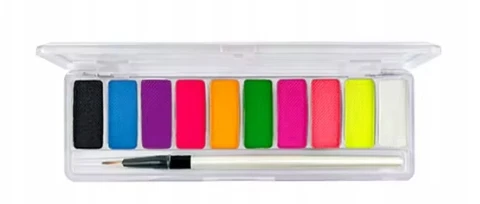 Bez Marki Fluorescencinės dažų rinkinys veidui ir kūnui, 10 spalvų