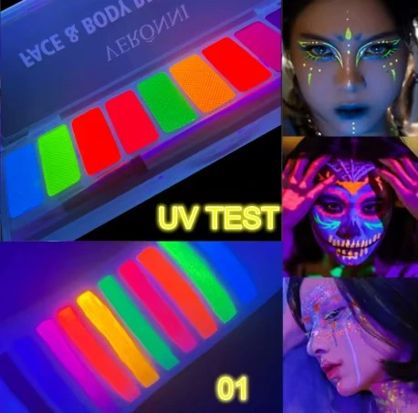 Bez Marki Fluorescencinės dažų rinkinys veidui ir kūnui, 10 spalvų
