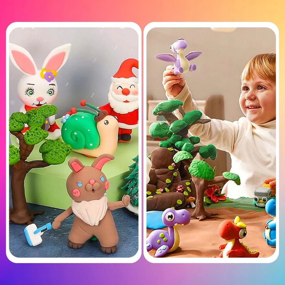 Bez Marki FOAM PLAYSTINE EDUCATIONAL SENSORY PASTA HOLIDAYS 12 vnt.