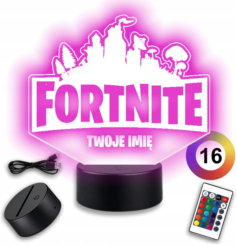 Bez Marki Fortnite Gadżety Figūrėlė Lampka na Biurko Prezent dla Chłopca Imię Prezent