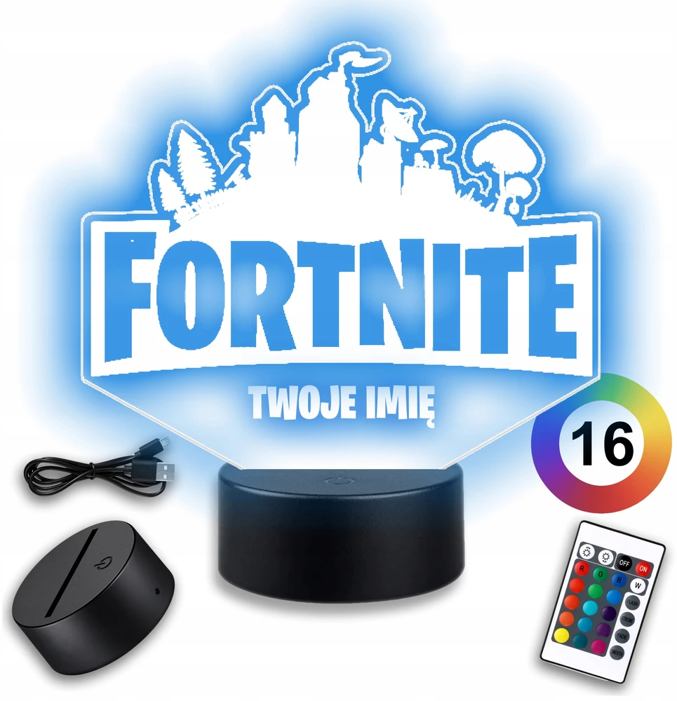 Bez Marki Fortnite Gadżety Figūrėlė Lampka na Biurko Prezent dla Chłopca Imię Prezent