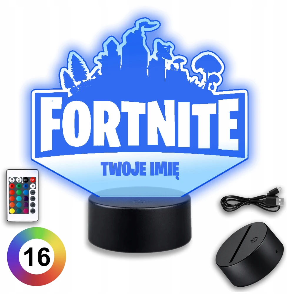 Bez Marki Fortnite Gadżety Figūrėlė Lampka na Biurko Prezent dla Chłopca Imię Prezent
